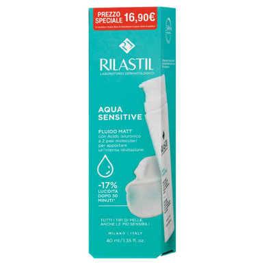 Rilastil - Aqua Sensitive Fluido Matt per Pelle Impura Confezione 40 Ml PROMO
