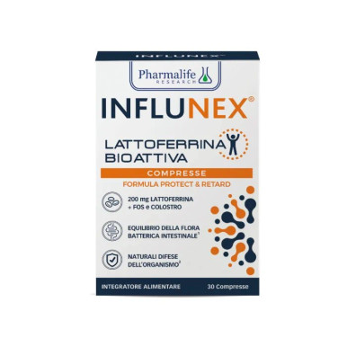 Pharmalife - Influnex Lattoferrina Integratore Benessere Intestinale Confezione 30 Compresse