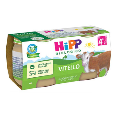 Hipp - Omogeneizzato Gusto Vitello Biologico Confezione 2x80 Gr