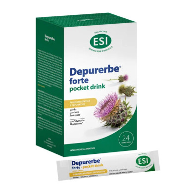 Esi - Depurerbe Forte Pocket Drink Integratore Depurativo Fegato Confezione 24 Pocket