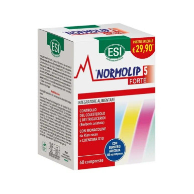 Esi - Normolip 5 Forte Integratore Colesterolo e Trigliceridi Confezione 60 Compresse