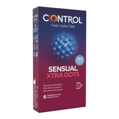 Control - Sensual Extra Dots Profilattici Stimolanti Confezione 6 Pezzi