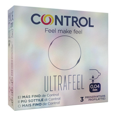 Control - Ultrafeel Profilattici Sottili ad Alta Sensibilità Confezione 3 Pezzi