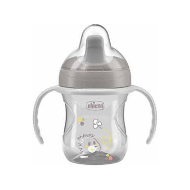 Chicco - Tazza Training Grigia 6M+ - Sistema Antigoccia Confezione 1 Pezzo