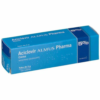 Almus - Aciclovir Alm 5% Crema per Herpes Labbra Confezione 3 Gr