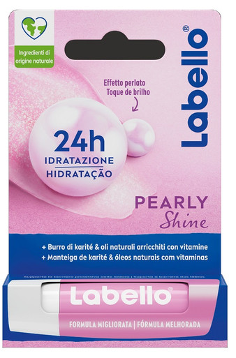 Labello - Pearly Shine Balsamo Labbra Idratante Perlato Confezione 5,5 Ml