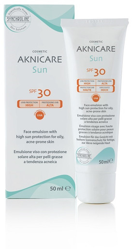 Synchroline - Aknicare Sun Crema Viso Anti-imperfezioni SPF30 Confezione 50 Ml