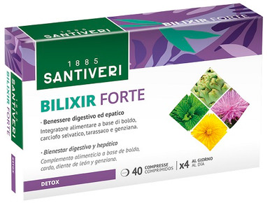 Santiveri - Bilixir Forte Integratore Digestione e Fegato Confezione 40 Compresse