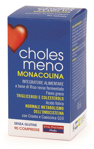 Vital Factors - Choles Meno Monacolina Integratore Alimentare Confezione 90 Compresse