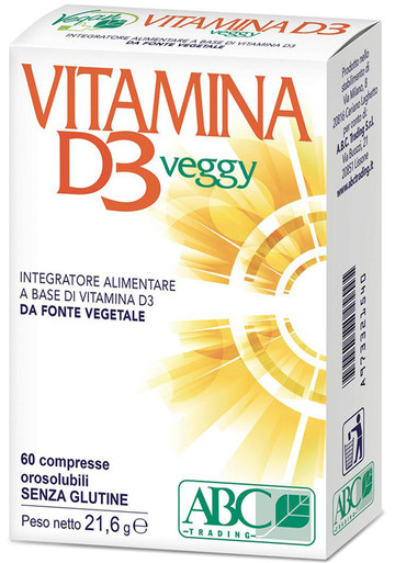 Abc - Vitamina D3 Veggy Integratore Vegano Confezione 60 Compresse