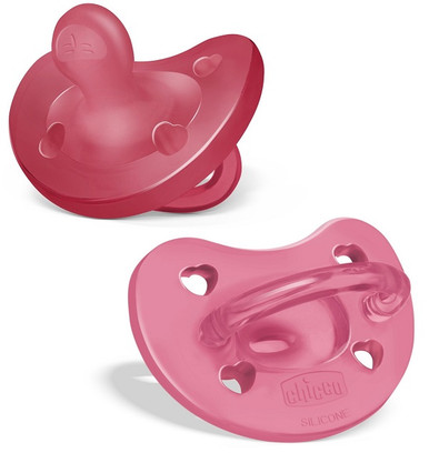 Chicco - Gommottino Ciuccio Rosa Silicone 16-36 Mesi Confezione 2 Pezzi