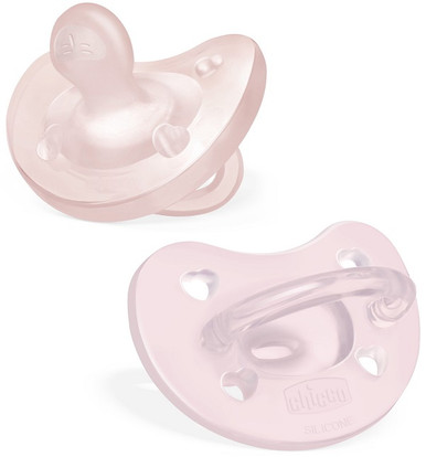Chicco - Gommottino Ciuccio Rosa Silicone 2-6 Mesi Confezione 2 Pezzi