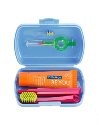 Curaprox - Travel Set Blu Kit Igiene Orale Fuori Casa