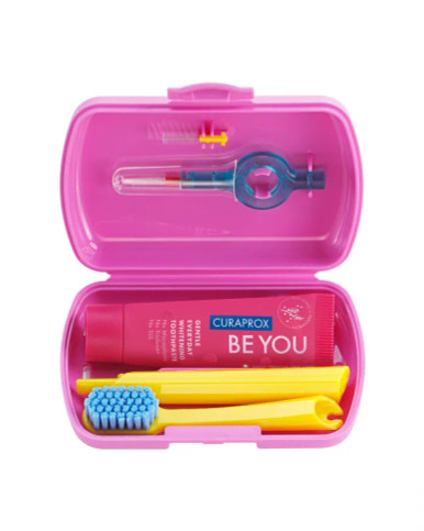 Curaprox - Travel Set Rosa Kit Igiene Orale Fuori Casa