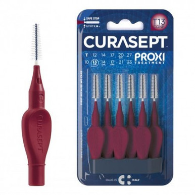 Curasept - Proxi Treatment T13 Cone/Bordeaux Scovolino 1,3Mm Confezione 6 Pezzi