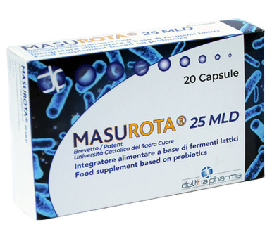 Deltha Pharma - Masurota 25 MLD Integratore Equilibrio Flora Intestinale Confezione 20 Capsule