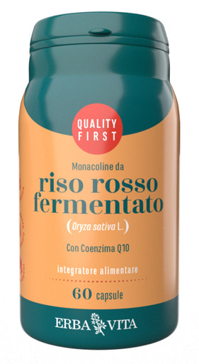Erba Vita - Riso Rosso Fermentato Integratore Colesterolo e Trigliceridi  Confezione 60 Capsule NUOVA FORMULA
