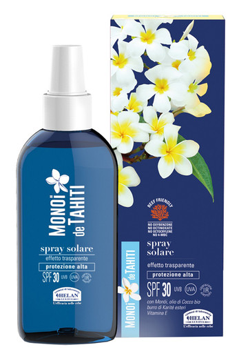 Helan - Monoi de Tahiti Spray Solare Corpo SPF 30+  Confezione 150 Ml