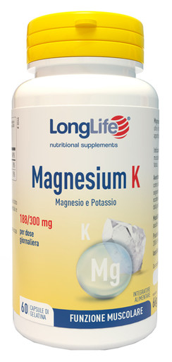 Longlife - Magnesium k Integratore Alimentare Confezione 60 Capsule