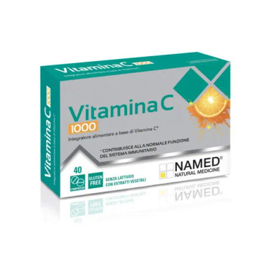 Named - Vitamina C 100 Integratore ad Alto Dosaggio per il Sistema Immunitario Confezione 40 Compresse