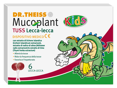 Dr Theiss - Mucoplant Tuss Lecca Lecca per Bambini Confezione 6 Pezzi