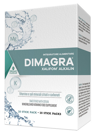 Promopharma - Dimagra Xalifom Integratore Magnesio Potassio e Calcio Confezione 20 Bustine