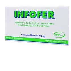 Smp Pharma - Infofer Integratore Ferro Confezione 30 Compresse (Scadenza Prodotto 28/09/2025)