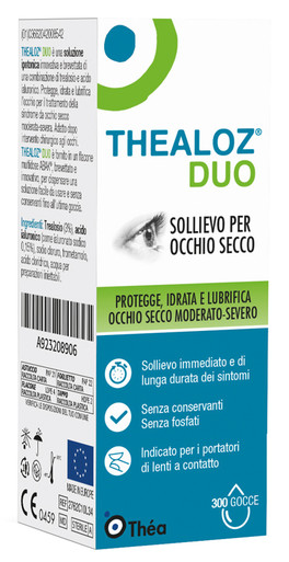 Thealoz - Duo Soluzione Oculare Idratante Lubrificante e Protettiva Confezione 10 Ml