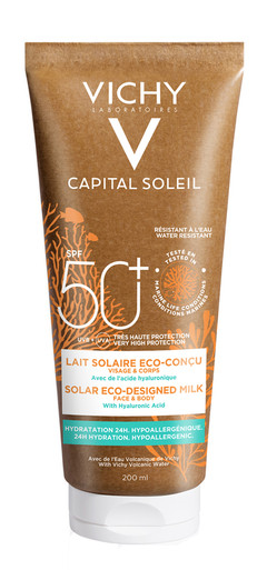 Vichy - Capital Latte Solare Eco-Sostenibile Spf 50+ Confezione 200 Ml