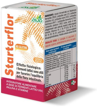 Starterflor - Fermenti Lattici Vivi Equilibrio Flora Intestinale Confezione 25 Capsule