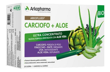 Arkopharma - Carciofo + Aloe Integratore Perdita Peso Drenante Confezione 20 Flaconcini