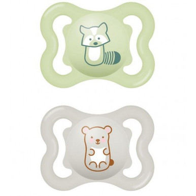 Mam - Air 2-6M+ Ciuccio in Silicone Neutro Confezione 2 Pezzi