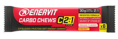 Enervit - Carbo Chews C2:1 Pro Caramelle Gommose Energetiche Gusto Arancia Confezione 34 Gr