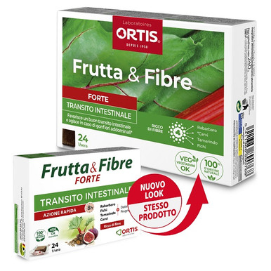 Ortis - Frutta&Fibre Integratore Transito Intestinale Confezione 24 Cubetti