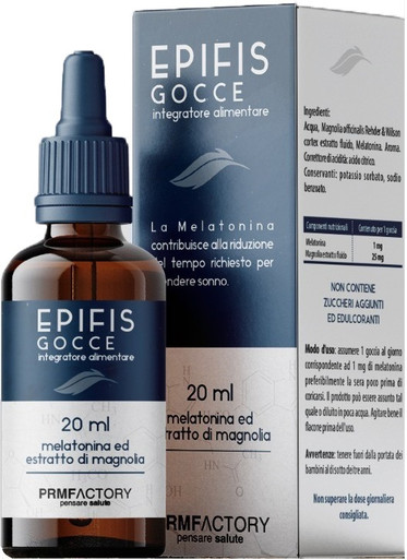 Epifis - Gocce Integratore Alimentare con Melatonina e Magnolia Confezione 20 Ml