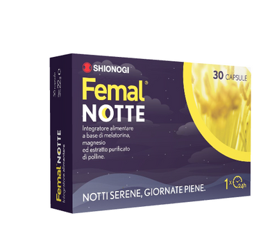 Femal - Notte Integratore Sonno con Melatonina Confezione 30 Compresse