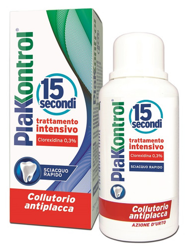 Plakkontrol - 15 Secondi Collutorio Trattamento Intensivo Confezione 250 Ml
