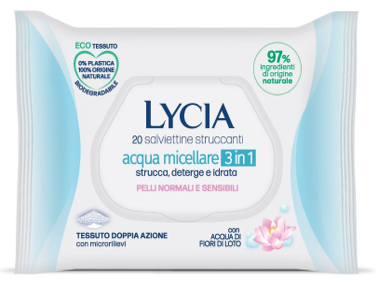 Lycia - Salviette Struccanti Acqua Micellare Confezione 20 Pezzi