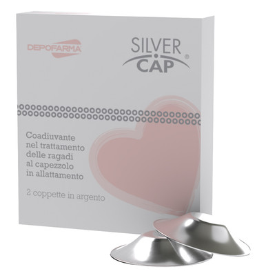Depofarma - Silver Cap 2 Coppette in Argento per Ragadi al Seno Confezione 2 Pezzi
