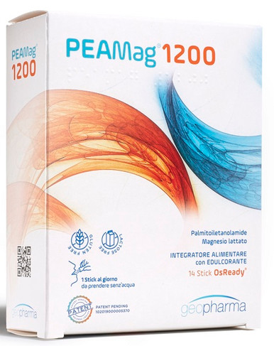 Geopharma - Peamag 1200 Integratore Magnesio Sistema Nervoso  Confezione 14 Stick