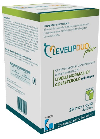 Levelipduo - Plus Integratore Alimentare Per il Colesterolo Confezione 28 Stick