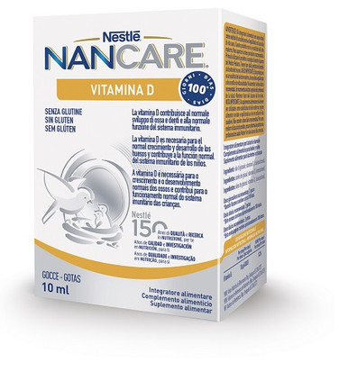 Nestlè - Nancare Vitamina D Gocce Integratore Bambini Ossa e Denti Confezione 10 Ml