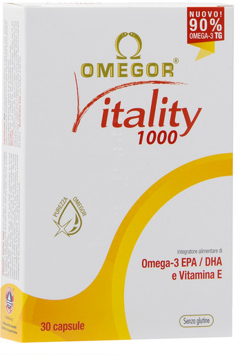 Omegor - Vitality 1000 Integratore Vitamine e Omega3 Confezione 30 Capsule Molli