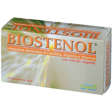 Laboratori Legren - Biostenol Integratore Alimentare Energizzante Confezione Flaconcini 10X15 Ml