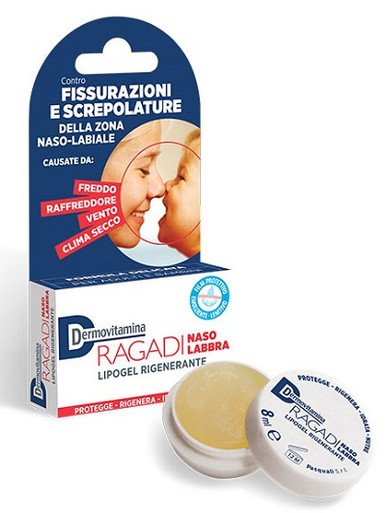 Dermovitamina - Ragadi Naso e Labbra LipoGel Rigenerante Confezione 8 Ml