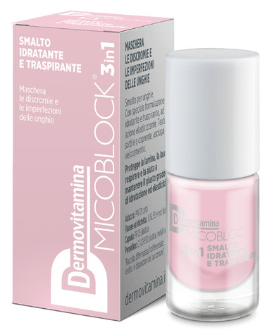 Dermovitamina - Micoblock 3in1 Smalto Idratante e Traspirante Rosa Confezione 5 Ml