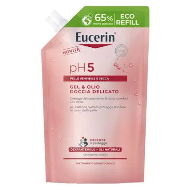 Eucerin - pH5 Gel & Olio Doccia Delicato Idratante Refill Confezione 400 Ml
