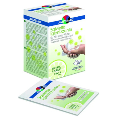Master Aid - Salvietta Igienizzante Extra Large Confezione 12 Pezzi