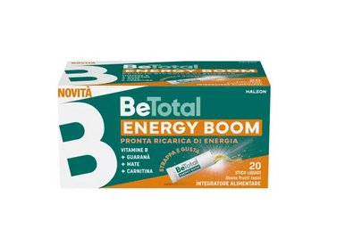 Betotal - Energy Boom Integratore Vitamina B Gusto Arancia Confezione 20 Stick Orosolubili