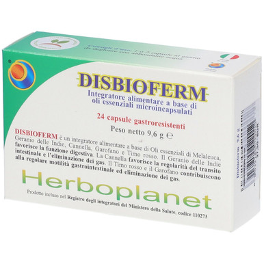 Herboplanet - Disbioferm Integratore Alimentare Digestione Confezione 24 capsule
